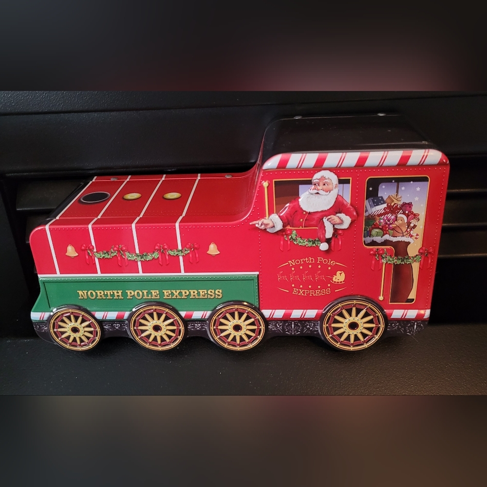 North Pole Express, 4 Piece Train Set, Empty Cookie Tins